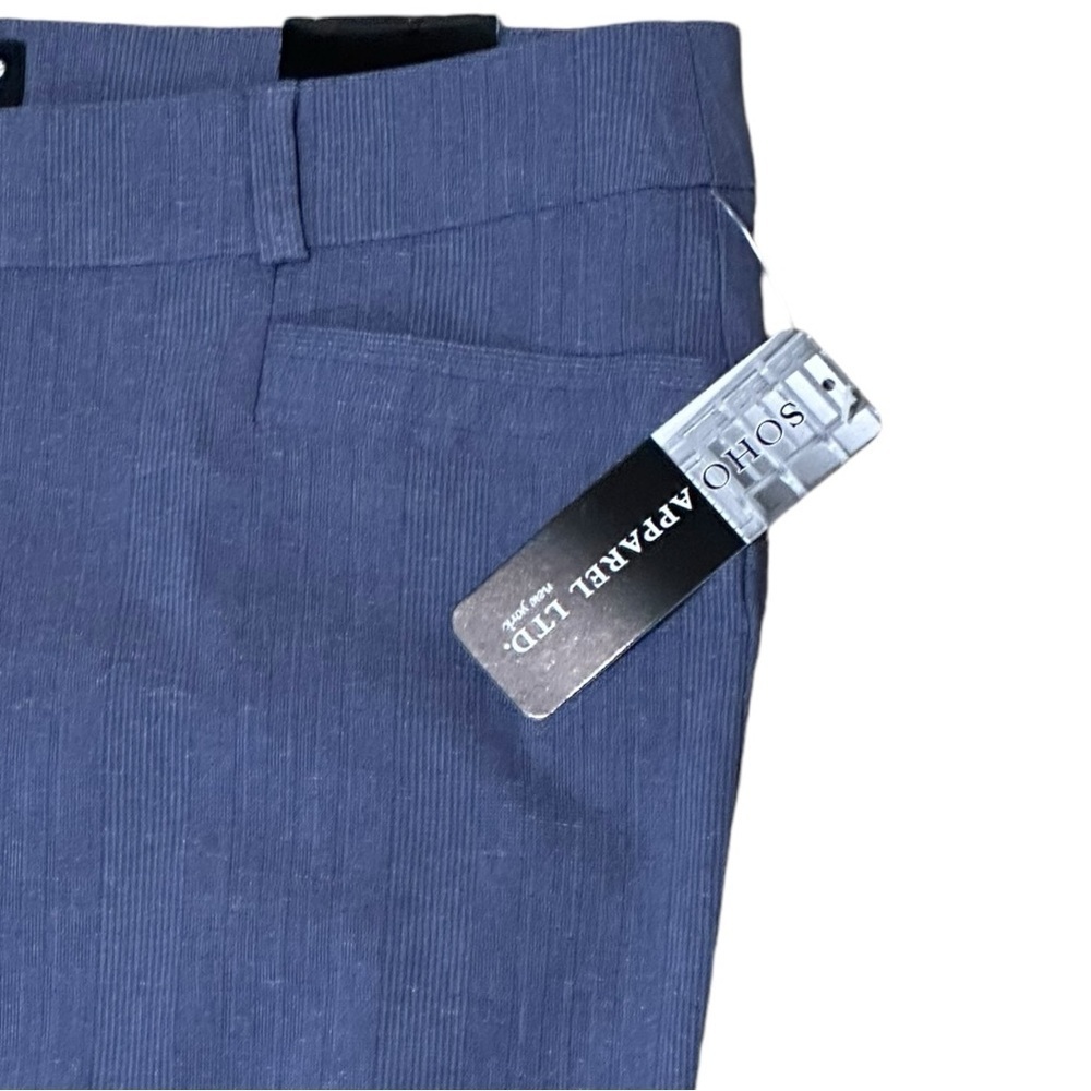 SOHO Apparel Blue Straight Leg Dress Pants Size 10 NWT - Picture 3 of 6